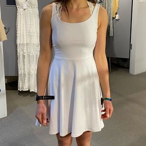 Susana Monaco Little White Dress, size medium, color "sugar"